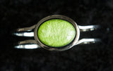 Stunning Chrome Bangle with Coloured Resin Stones