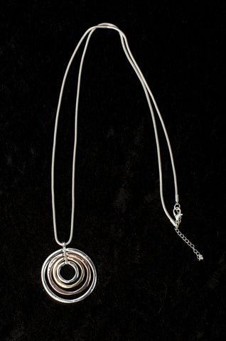 Long Multi Ring Necklace